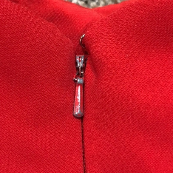 Badgley Mischka Rouge Rosalind Peplum Gown Formal Dress Size 6 Red - Picture 5 of 10